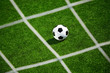 Foto: Soccer ball and goal net Soccer ball and goal net