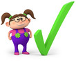 girl with check mark