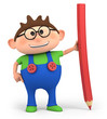 boy with pencil