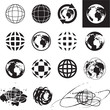 Vector: Globe icons. Vector globe sign set. Globe icons. Vector globe sign set.