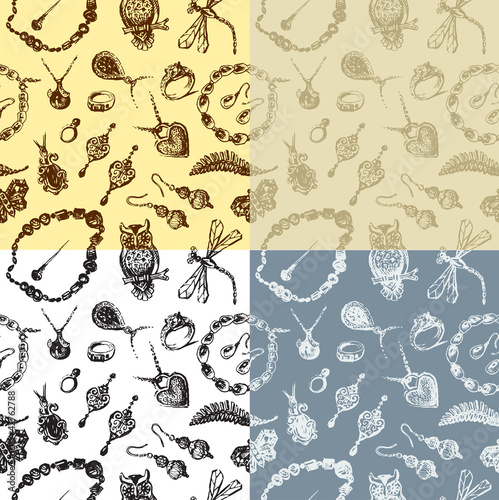 Vector: Background with bijouterie Background with bijouterie