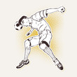 soccer player heading the ball