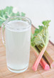 Drink from stalks of rhubarb