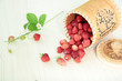 Photo: Birch bark container with wild strawberries Birch bark container with wild strawberries