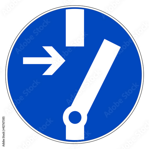 Foto: Schild - vor Arbeiten freischalten Schild - vor Arbeiten freischalten