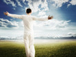 Photo: Enjoying pure freedom | Man on a meadow Enjoying pure freedom | Man on a meadow