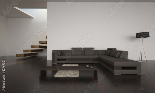 Illustration: Modern Luxury Loft / Apartment Architecture Interior Modern Luxury Loft / Apartment Architecture Interior