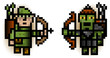 elf and ork pixel archers