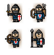 pixel soldiers from blue army