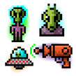 pixel alien set