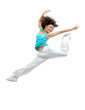 Foto: Dancer girl jumping and dancing Dancer girl jumping and dancing