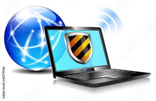 Vector: Internet Protection Shield antivirus laptop Internet Protection Shield antivirus laptop