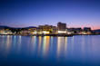 Agios Nikolaos city at night on Crete, Greece