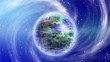 animated planet with the different elements