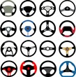 Vector: Steering wheel isolated on white Steering wheel isolated on white