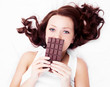 Foto: woman with chocolate woman with chocolate