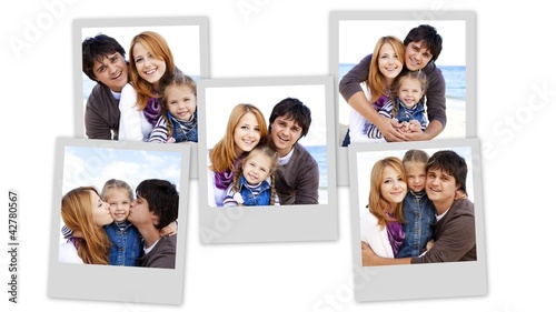Foto: Collage photos of young family Collage photos of young family