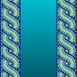Wave mosaic seamless pattern