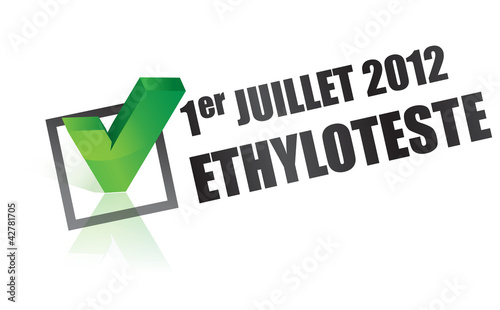 Vector: ethylotest en france - juillet 2012 ethylotest en france - juillet 2012
