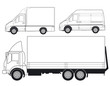 Lastwagen und Lieferwagen