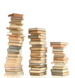 old books isolated on white
