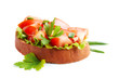 Bruschette isolated on a white background