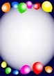 Illustration: Birthday Party Balloon Border Birthday Party Balloon Border