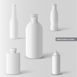 Vektor: Vector set of white bottles Vector set of white bottles