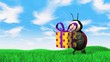 ladybird carries present