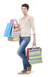 Girl after the shopping spree