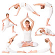 Photo: Collection of a beautiful girl practicing yoga Collection of a beautiful girl practicing yoga
