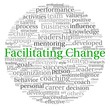 Facilitating Change concept in word tag cloud