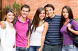 Group of friends smiling