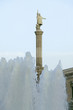Photo: Water fountain and statue of Christopher Columbus at Plaza de Col—n in Madrid, Spain Water fountain and statue of Christopher Columbus at Plaza de Col—n in Madrid, Spain