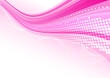Pink abstract background with dotted wavy line