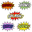 Comic book balloons isolated over white background