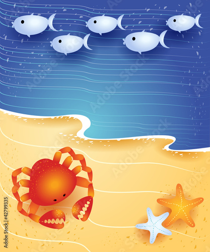 Vektor: Beach background Beach background