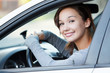 Foto: Pretty girl in a car Pretty girl in a car