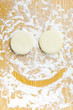 Foto: Dough for donuts on wooden table Dough for donuts on wooden table