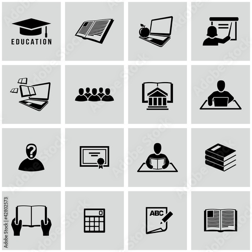 Vector: Higher Education icons set. Back to school. Higher Education icons set. Back to school.