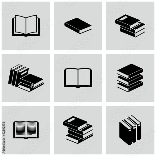 Vector: Book icons set. Book icons set.