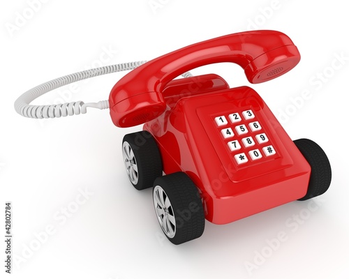 Illustration: Telefon Auto Telefon Auto