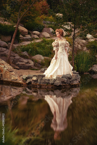 Photo: A woman like a princess in an vintage dress A woman like a princess in an vintage dress
