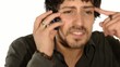 Vídeo: handsome boy yelling at phone handsome boy yelling at phone
