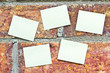 Many Yellow Note On brick wall