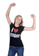 Happy Girl who loves Fridays