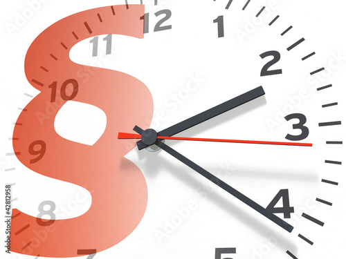 Illustration: Uhren-Serie: Paragrafenzeichen & Uhr Uhren-Serie: Paragrafenzeichen & Uhr