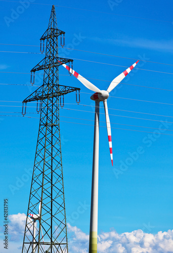 Foto: Windrad eines Wind Kraftwerkes für Strom Windrad eines Wind Kraftwerkes für Strom