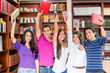Happy group of students