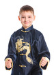 Aikido boy fighting position
